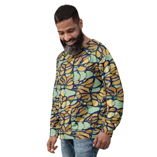 Stained Glass Drift on a Sweatshirt