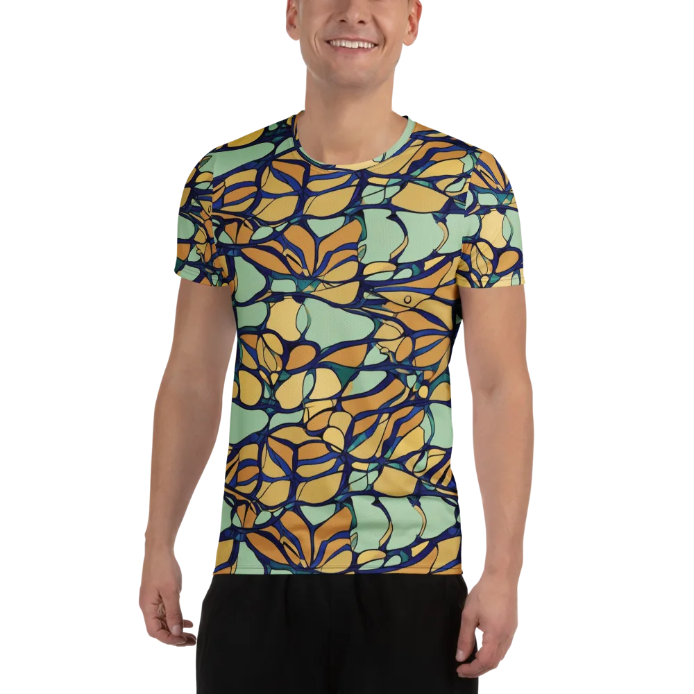 Stained Glass Drift on Men's Athletic T-Shirt — Front