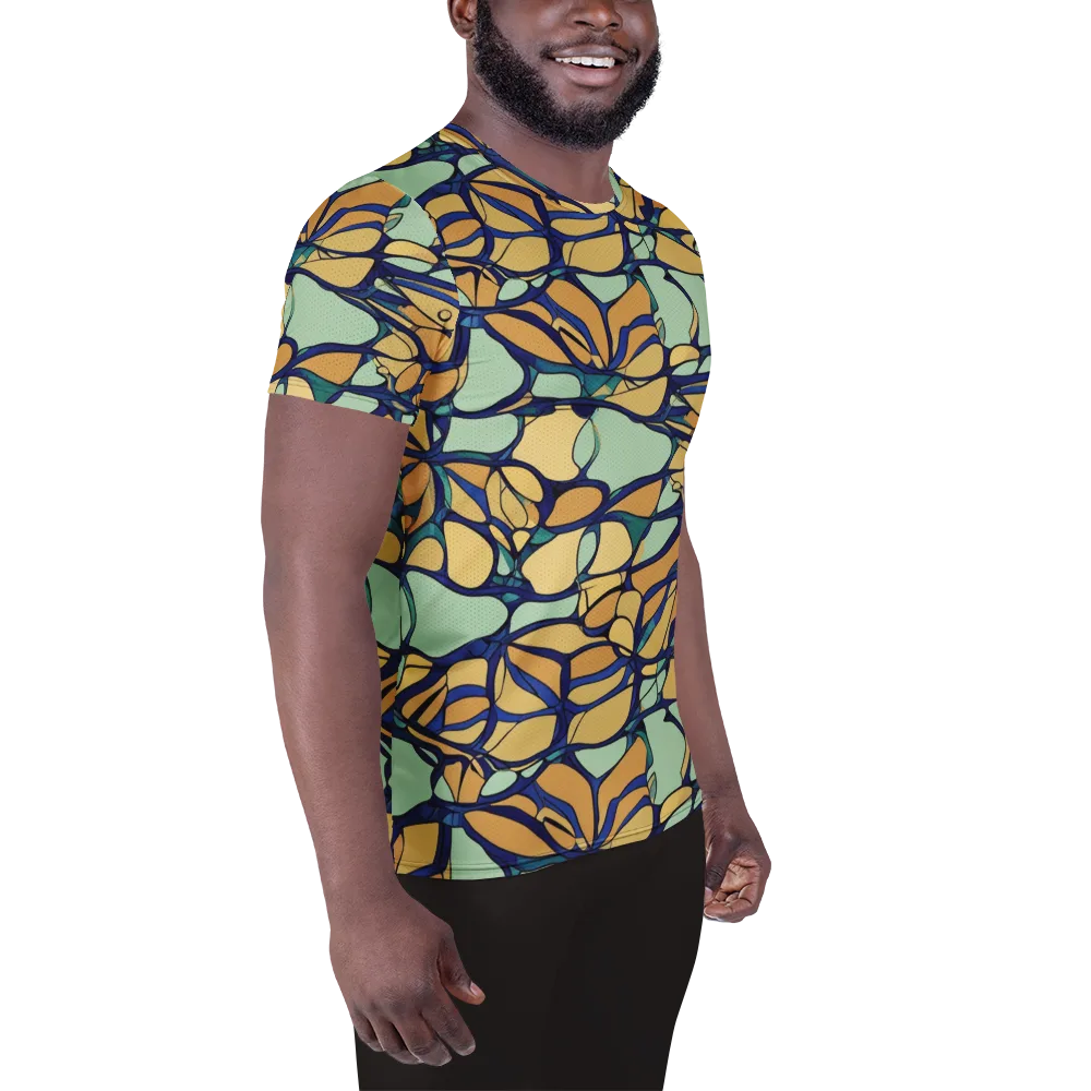 Stained Glass Drift on Men's Athletic T-Shirt — Right