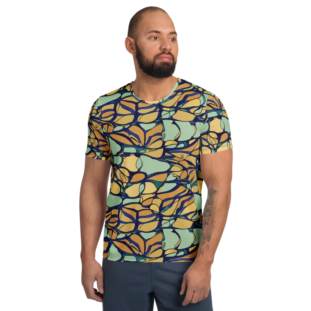 Stained Glass Drift on Men's Athletic T-Shirt — Front