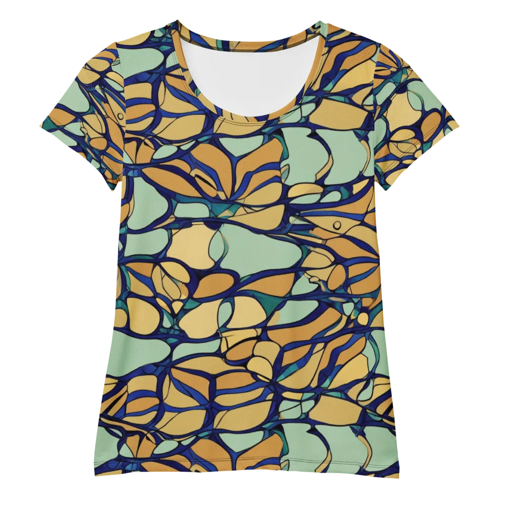 Stained Glass Drift on Women's Athletic T-Shirt — Front