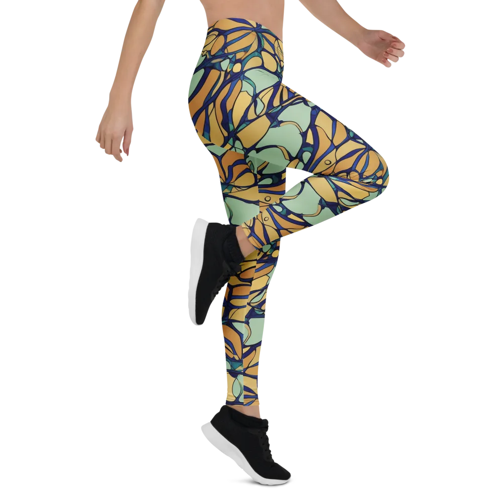 Stained Glass Drift on Leggings — Right