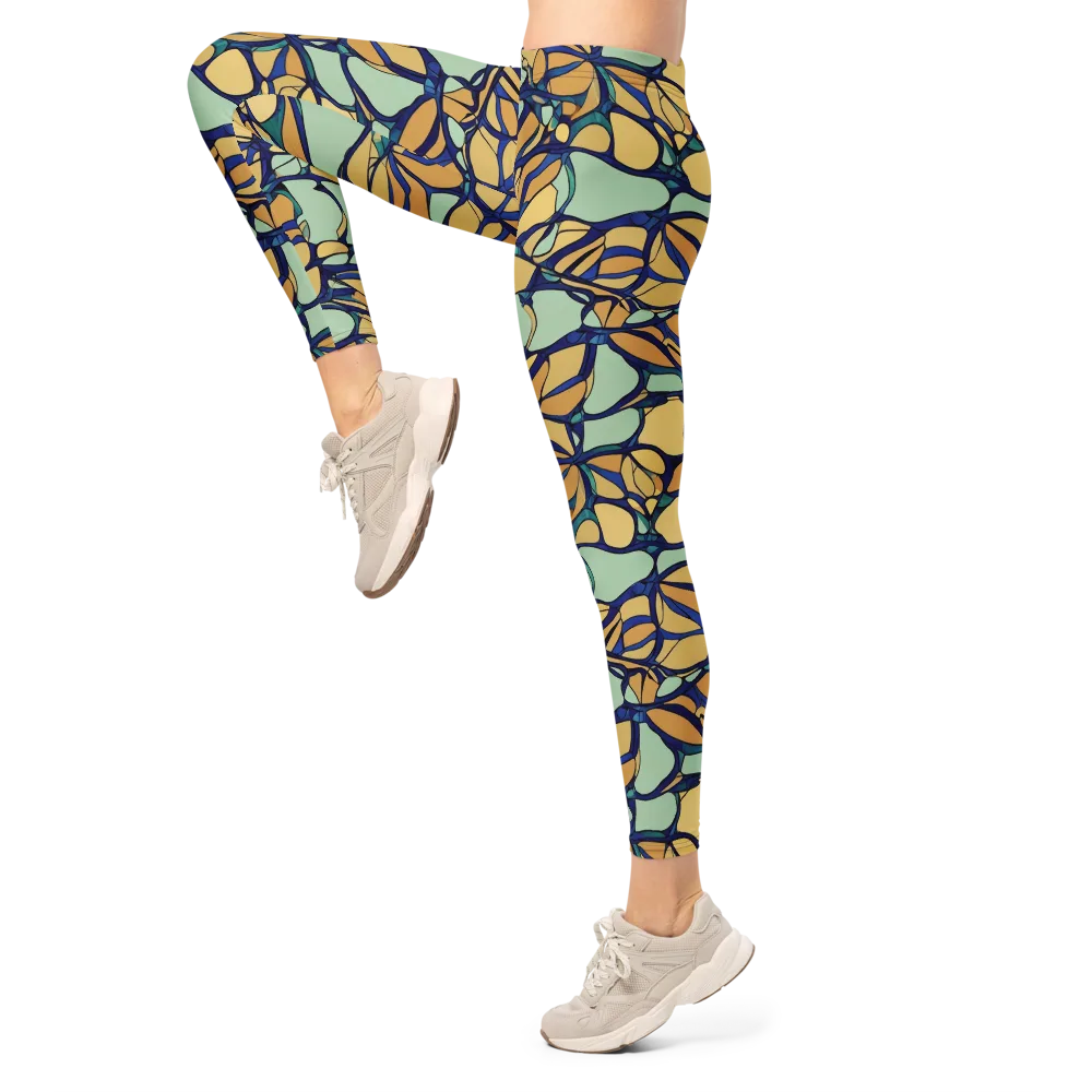 Stained Glass Drift on Leggings — Left