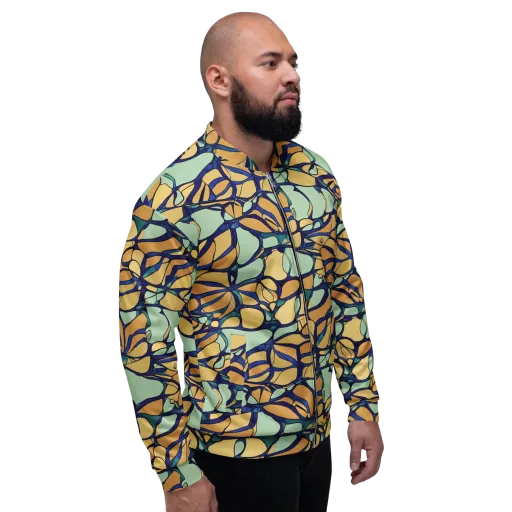 Stained Glass Drift on a Bomber Jacket