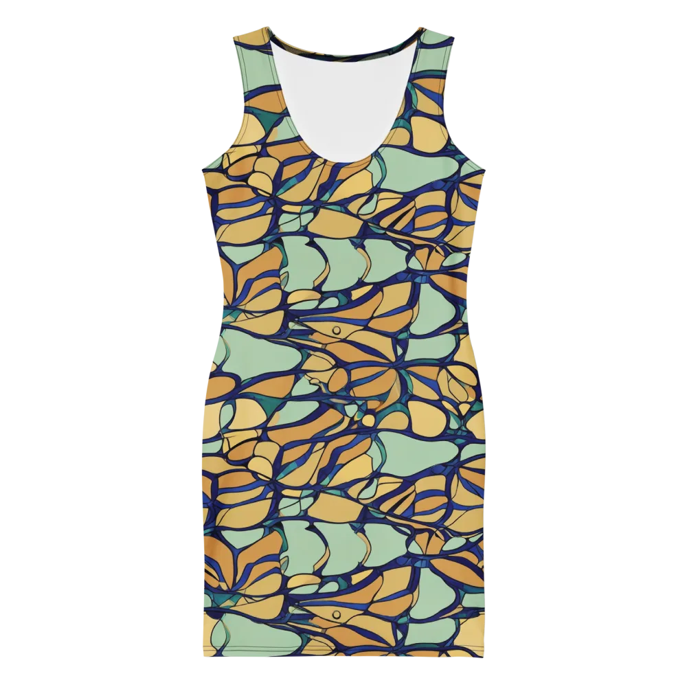 Stained Glass Drift on Bodycon Dress — Front