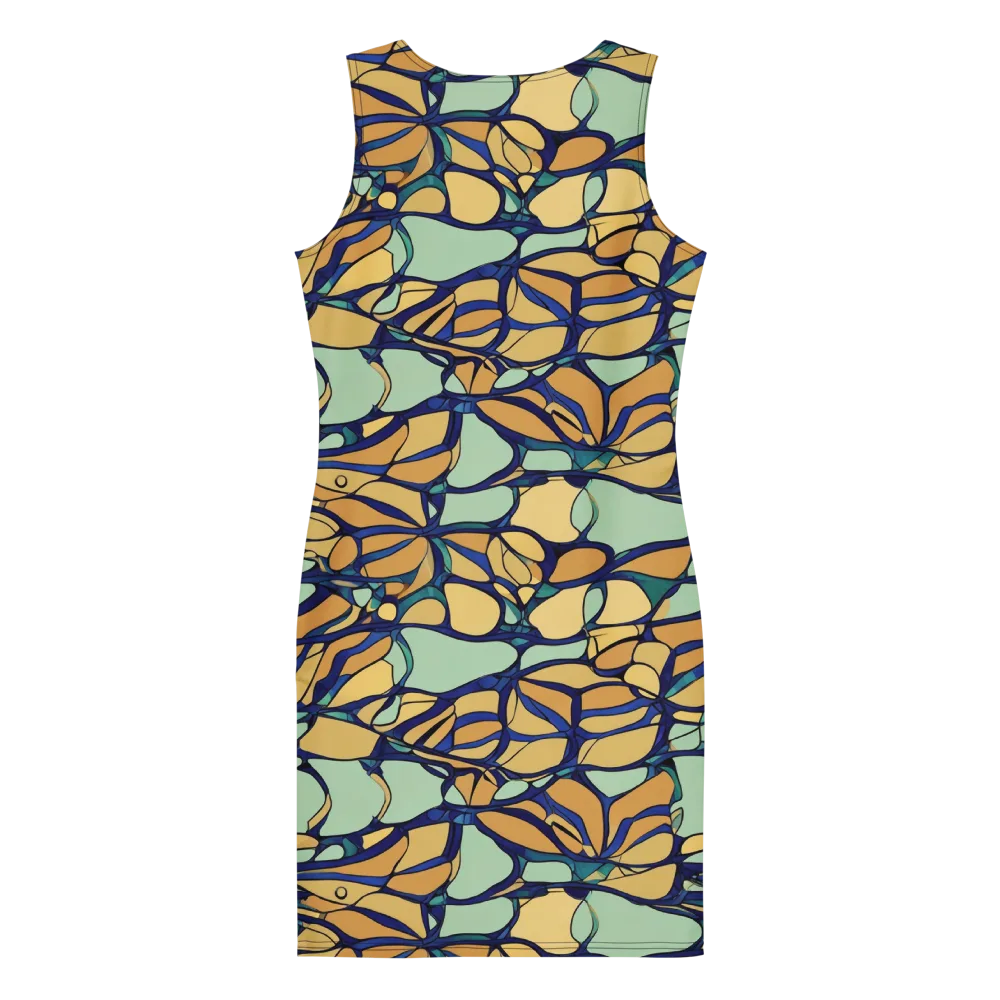 Stained Glass Drift on Bodycon Dress — Back