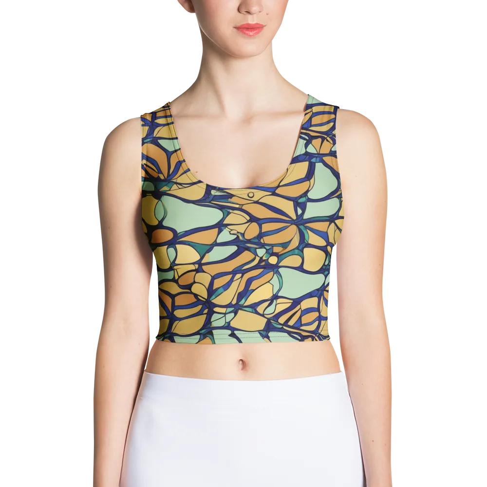 Stained Glass Drift on Crop Top — Front