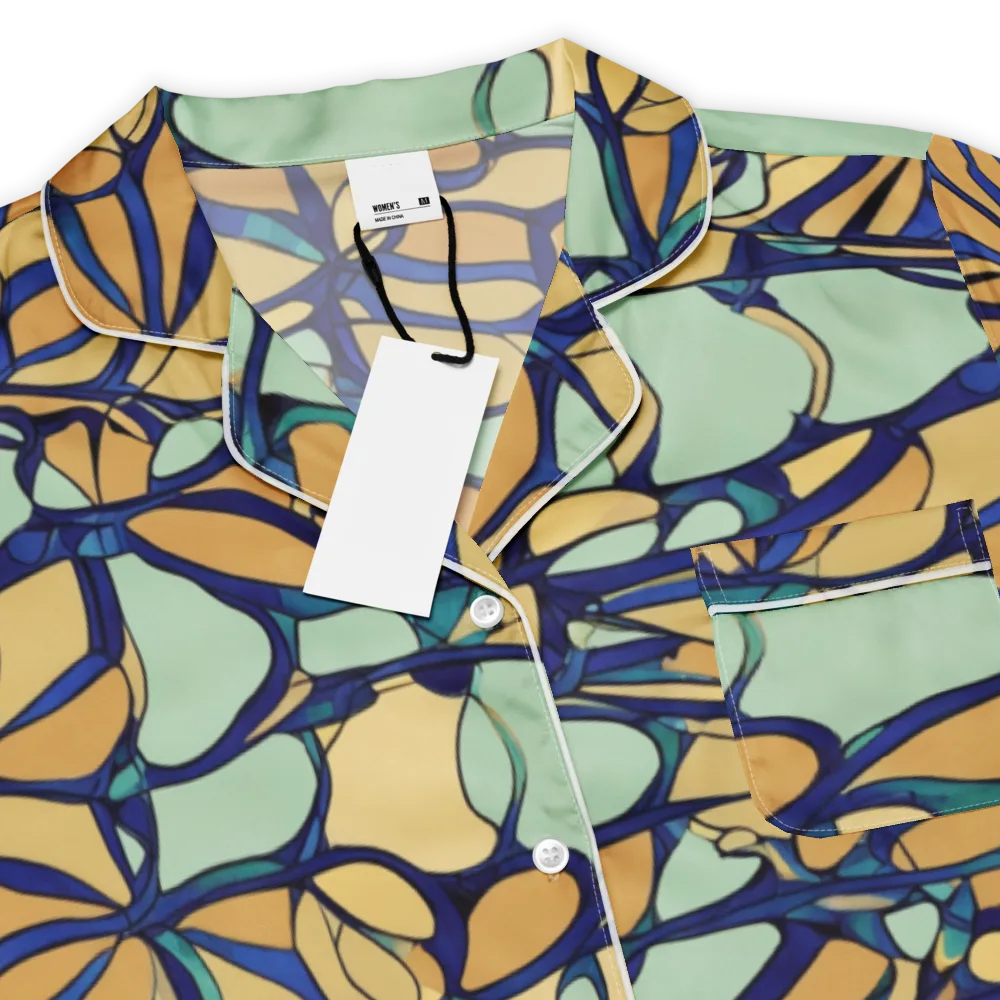 Stained Glass Drift on Women's Short Sleeve Pajama Top — Product details