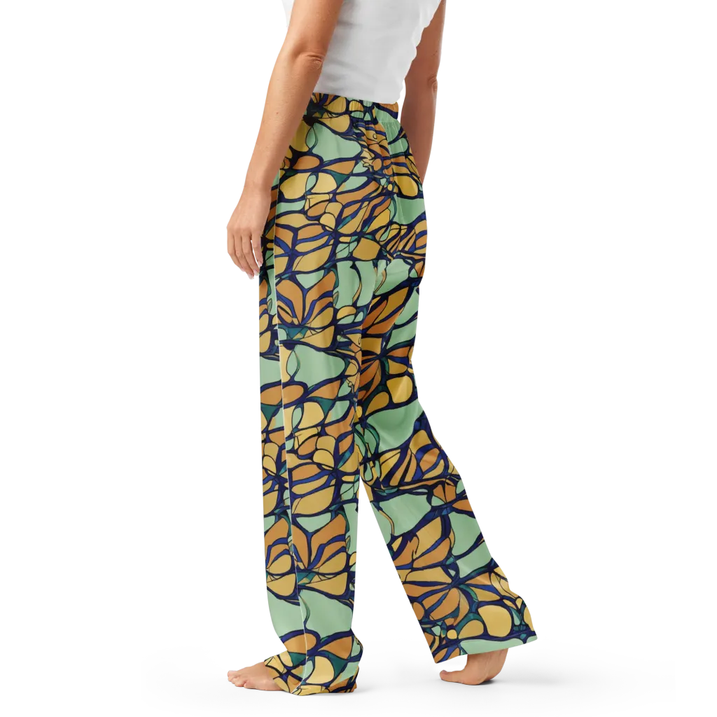 Stained Glass Drift on Women's Pajama Pants — Left