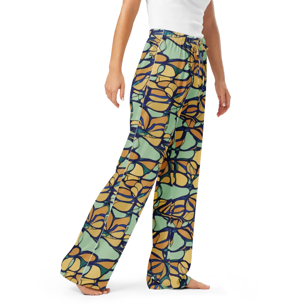 Stained Glass Drift on Women's Pajama Pants — Right Front