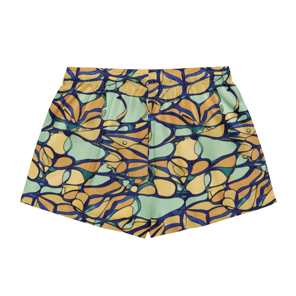 Stained Glass Drift on Women's Pajama Shorts — Back