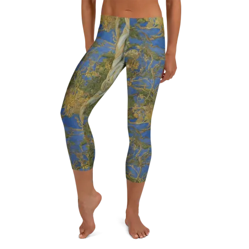 Azure Vine Sonata on a Capri Leggings