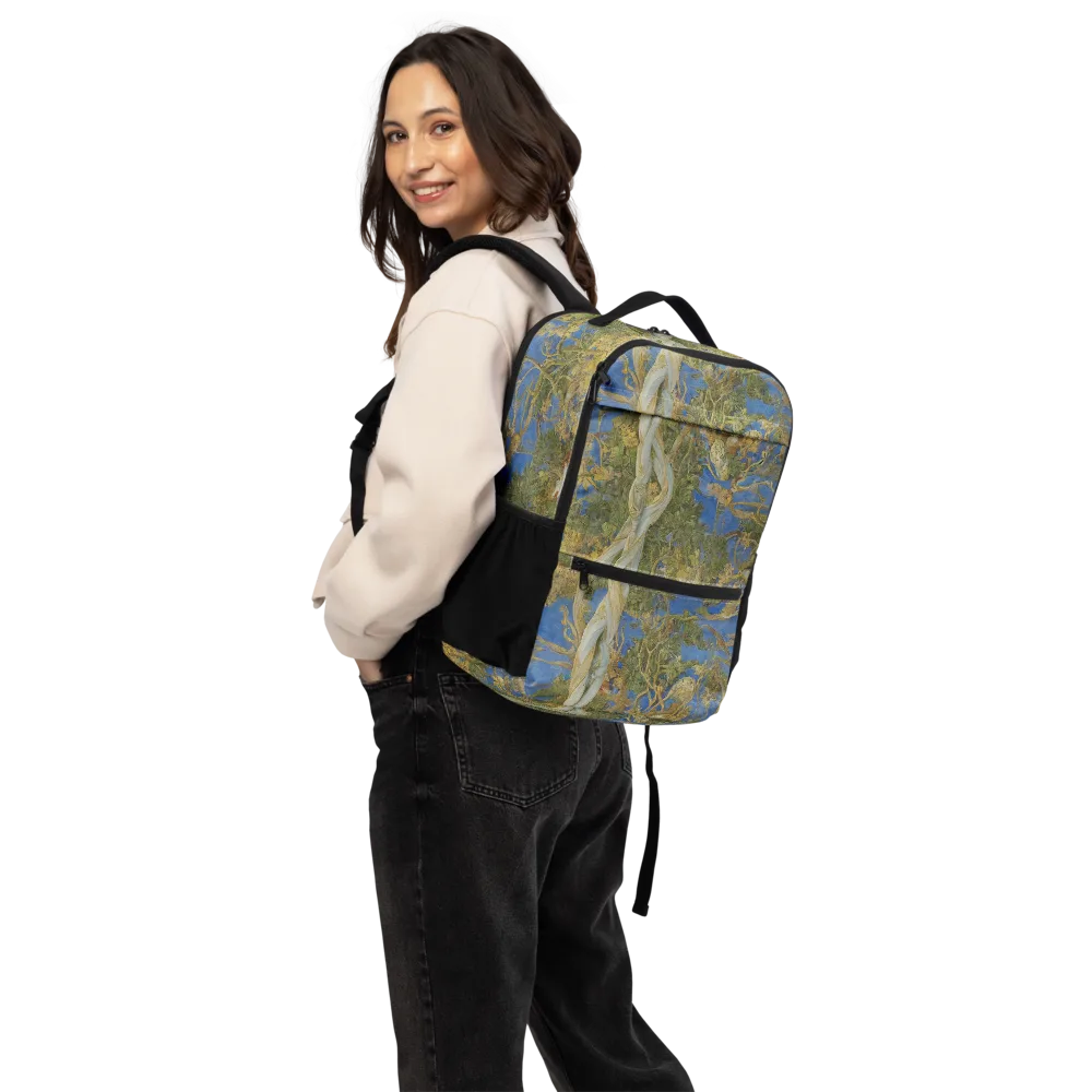 Azure Vine Sonata on Utility Backpack — Back