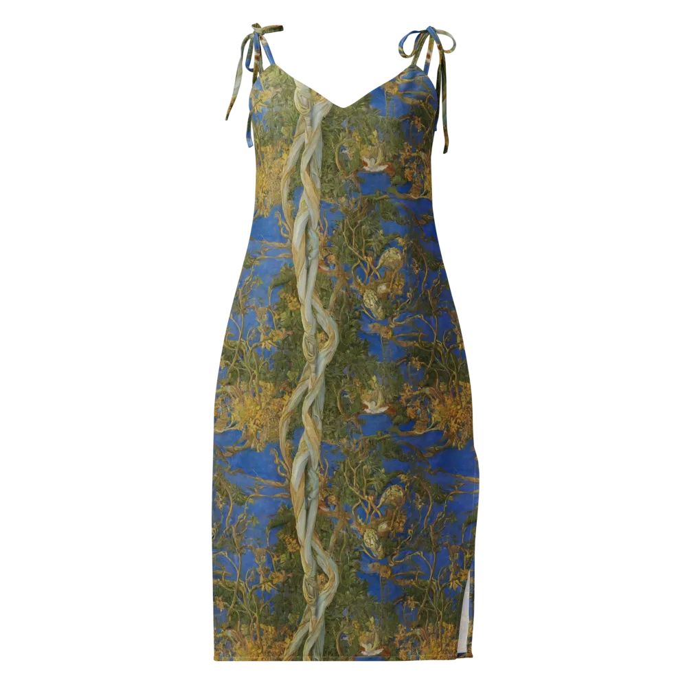 Azure Vine Sonata on Slip Dress — Front