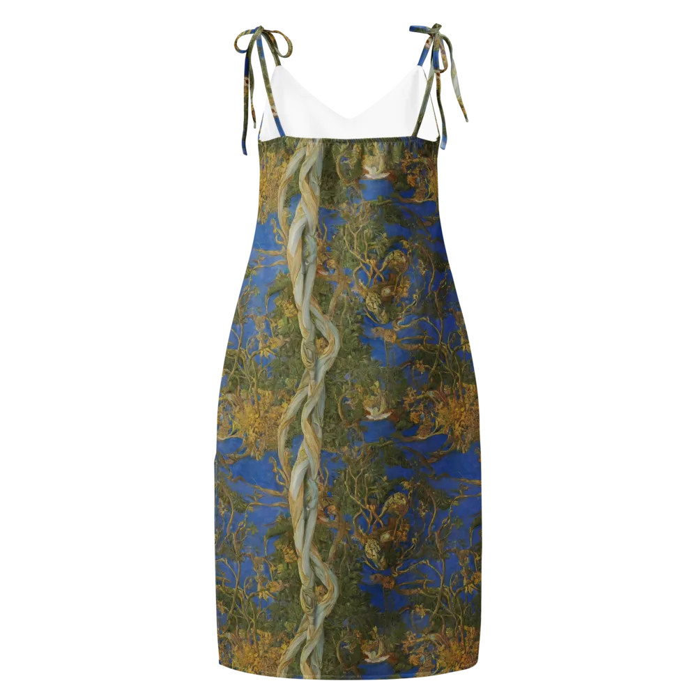 Azure Vine Sonata on Slip Dress — Back