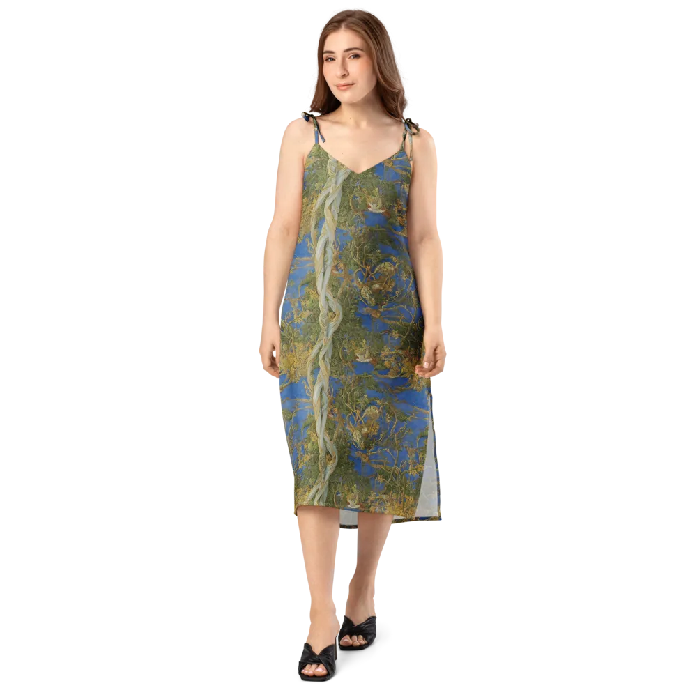 Azure Vine Sonata on Slip Dress — Front