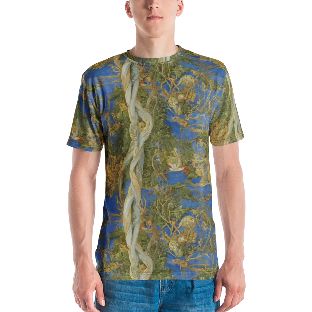 Azure Vine Sonata on Men's Crew Neck T-Shirt — Front
