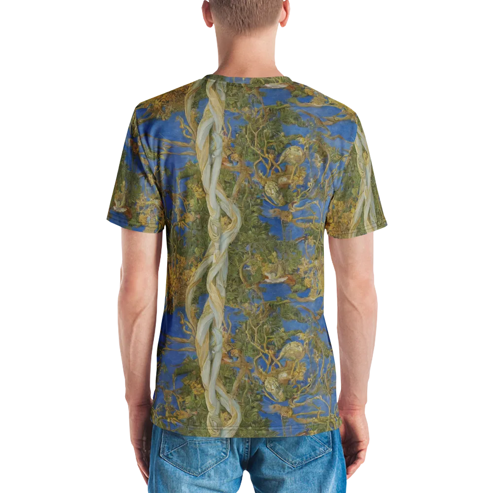 Azure Vine Sonata on Men's Crew Neck T-Shirt — Back