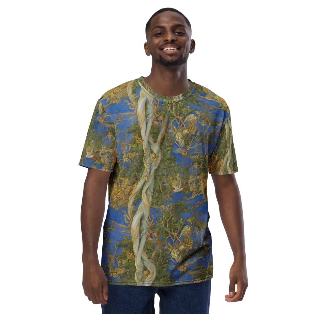 Azure Vine Sonata on Men's Crew Neck T-Shirt — Front