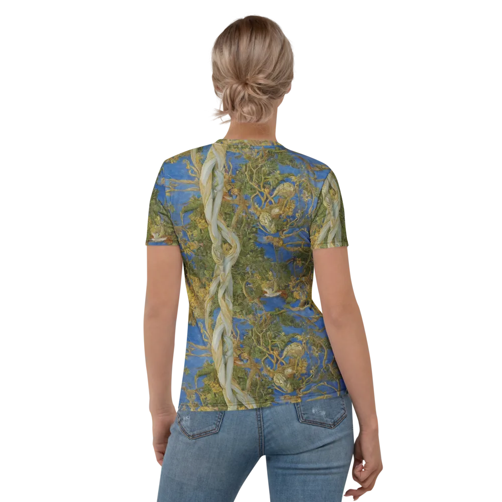 Azure Vine Sonata on Women's Crew Neck T-Shirt — Back