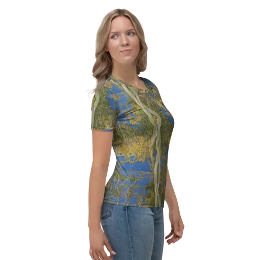 Azure Vine Sonata on a Women's Crew Neck T-Shirt