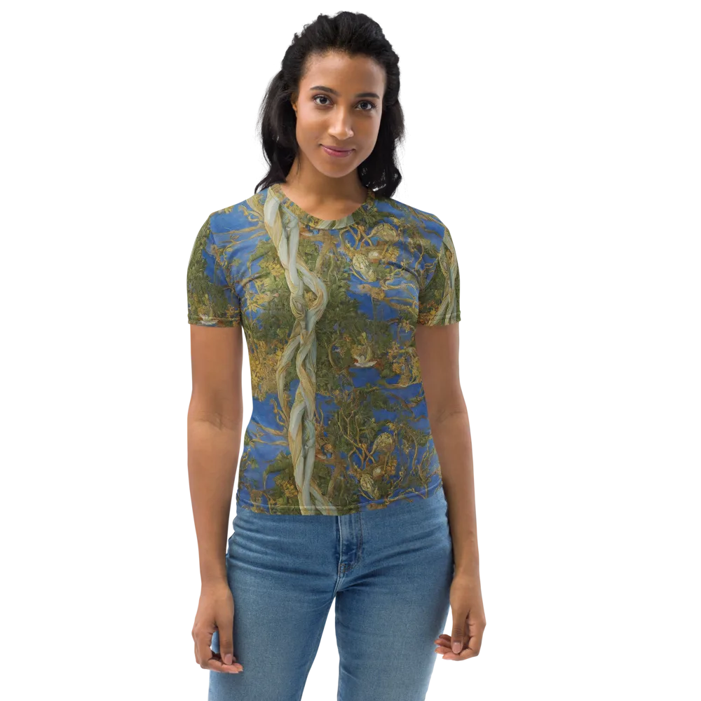 Azure Vine Sonata on Women's Crew Neck T-Shirt — Front