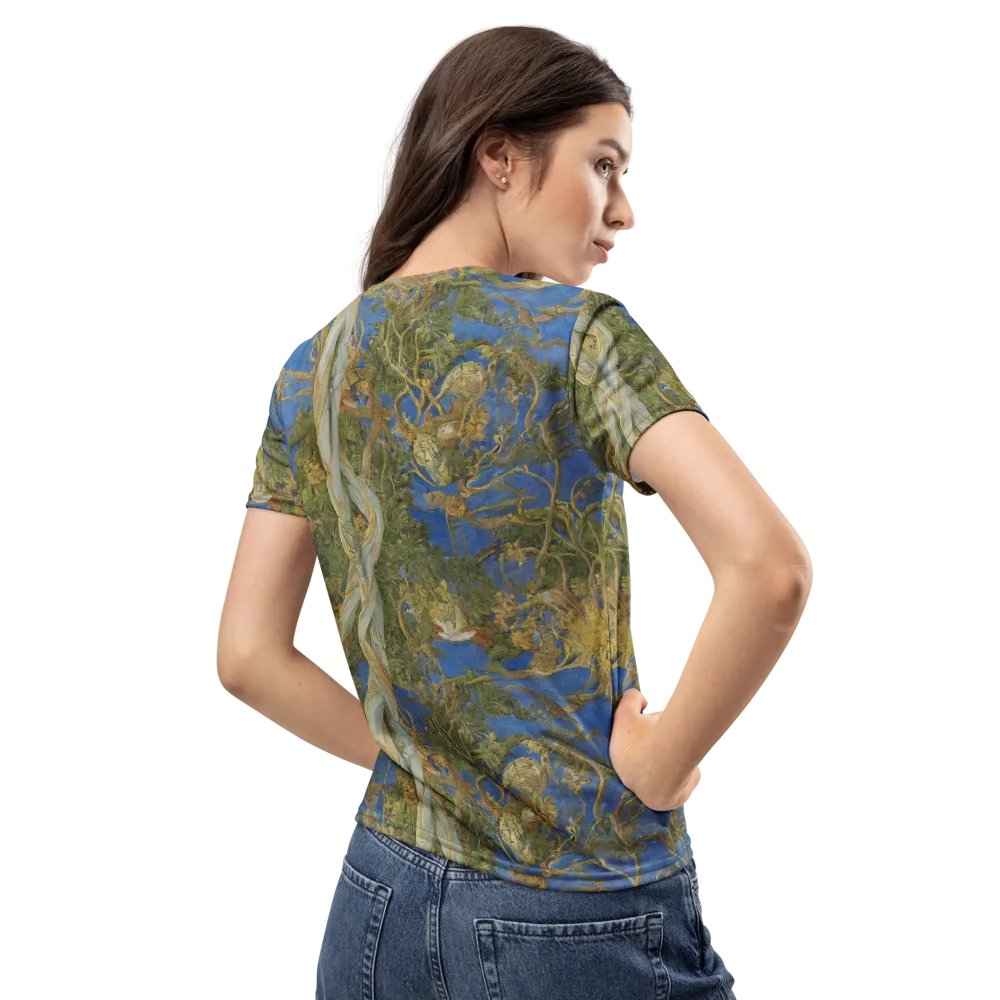Azure Vine Sonata on Women's Crew Neck T-Shirt — Back