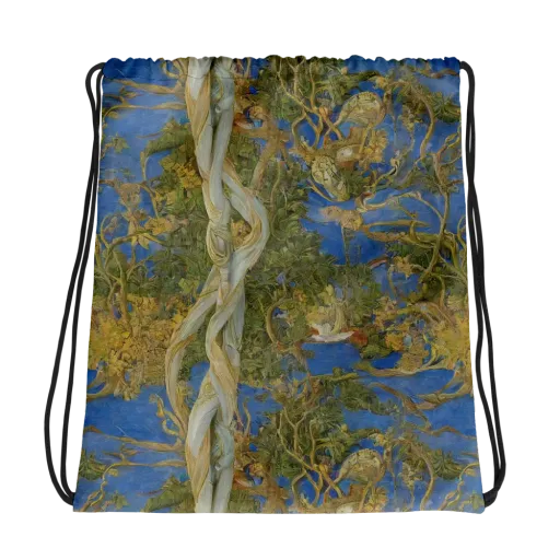 Azure Vine Sonata on a Drawstring Bag