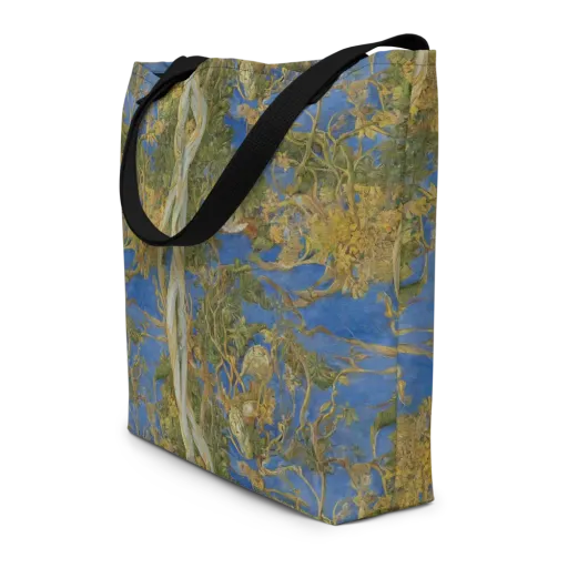 Azure Vine Sonata on a Large Tote Bag W/ Pocket