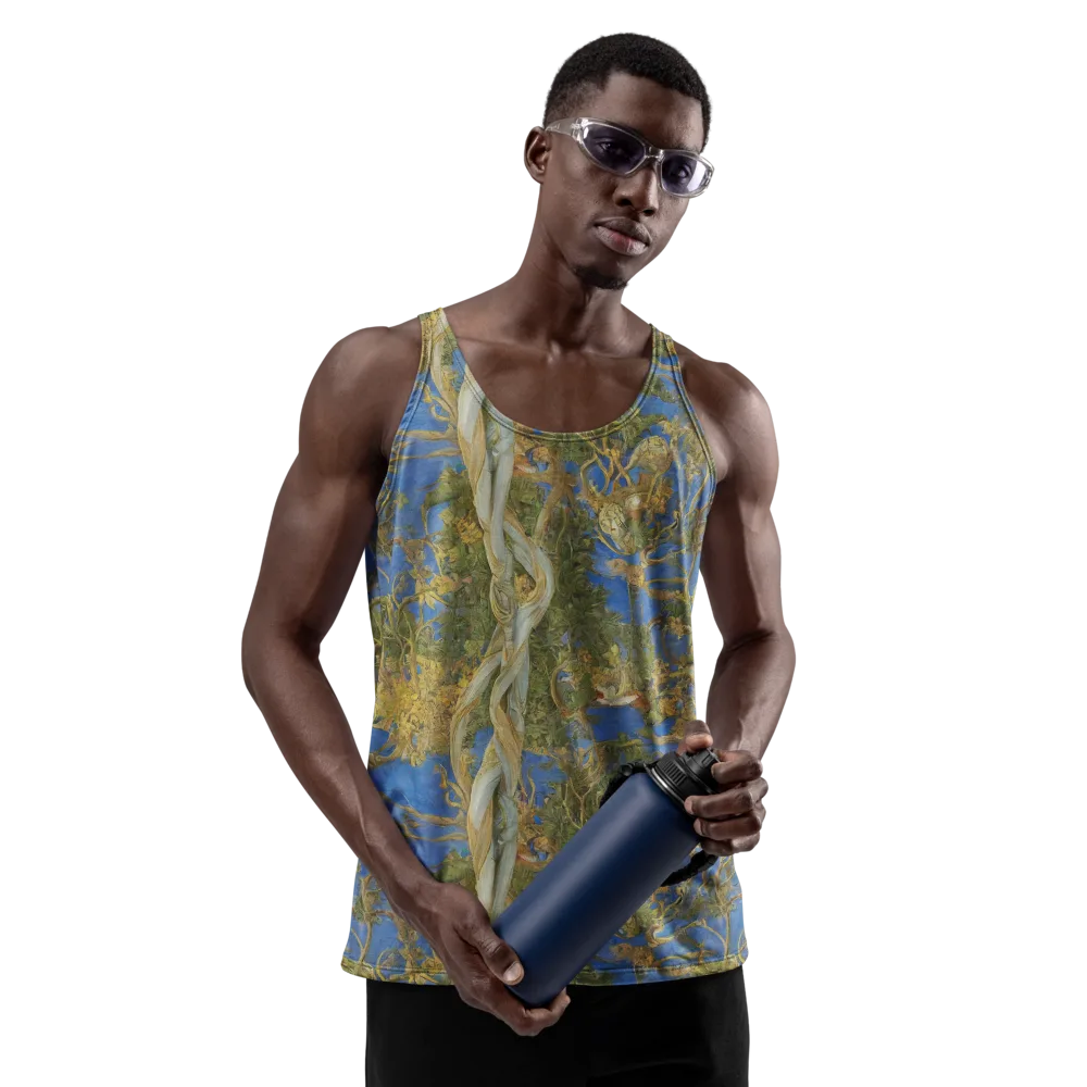 Azure Vine Sonata on Men's Tank Top — Front