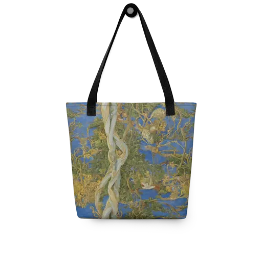Azure Vine Sonata on a Tote Bag