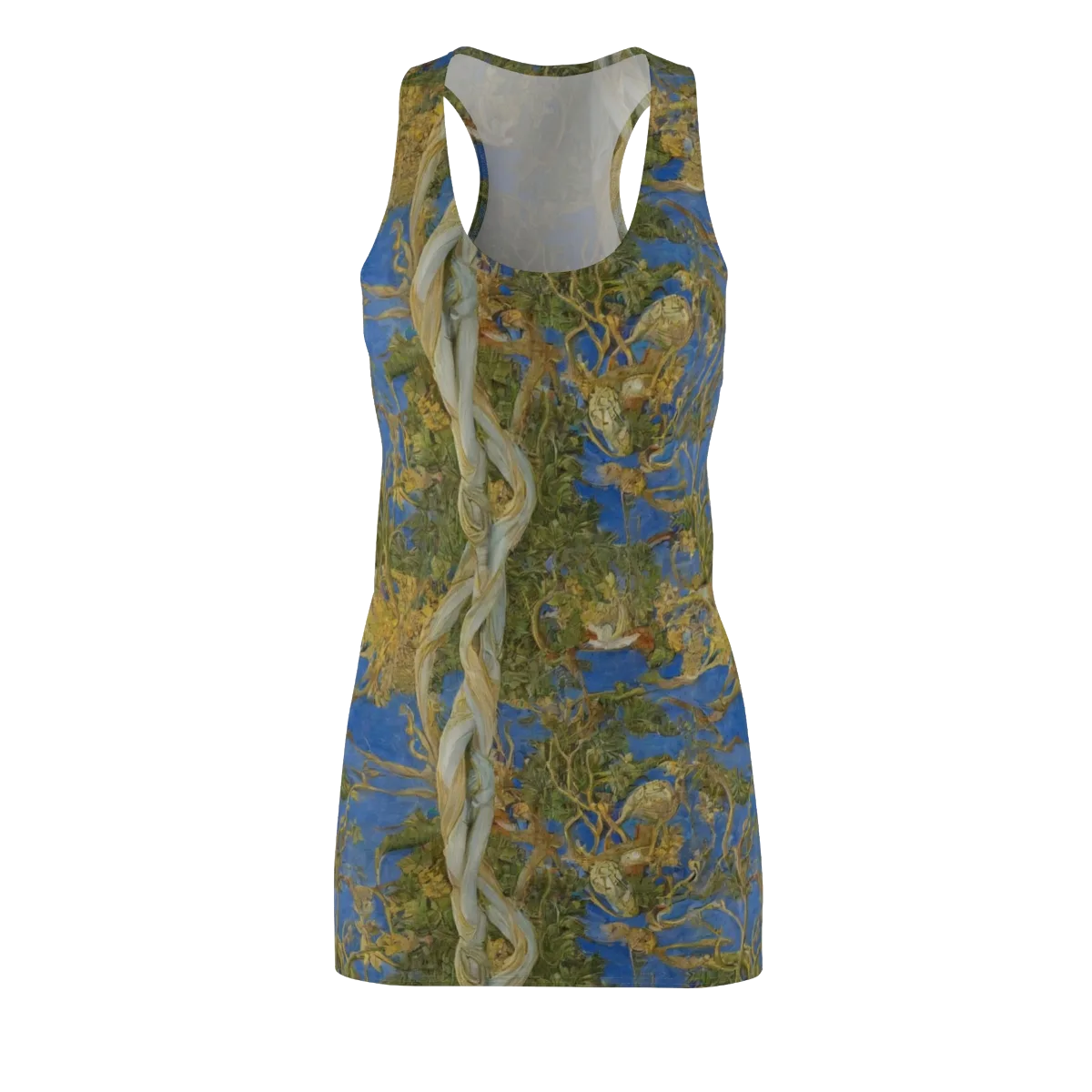 Azure Vine Sonata on Racerback Dress — Front