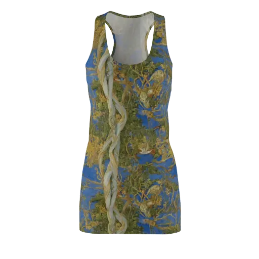 Azure Vine Sonata on a Racerback Dress
