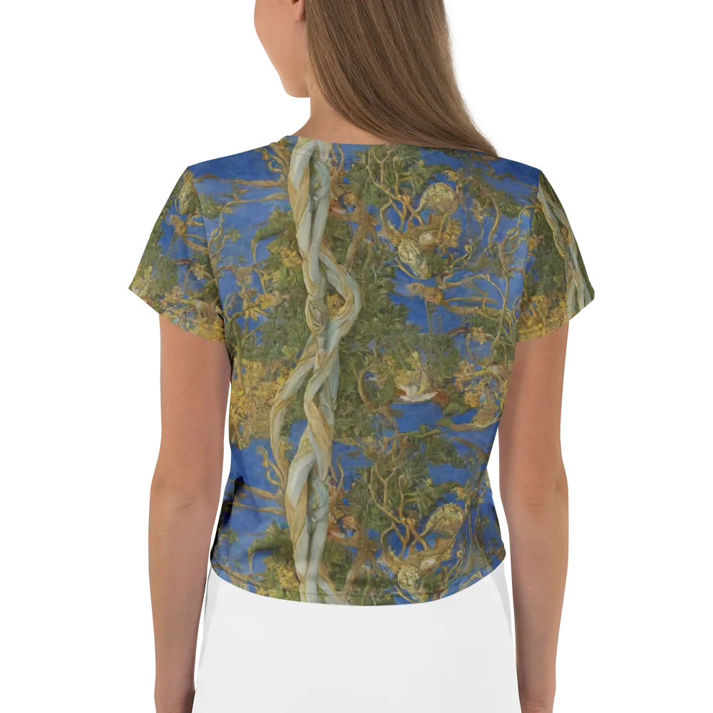 Azure Vine Sonata on Crop Tee — Back