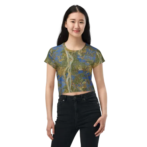 Azure Vine Sonata on a Crop Tee