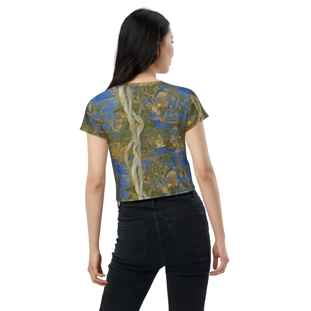 Azure Vine Sonata on Crop Tee — Back