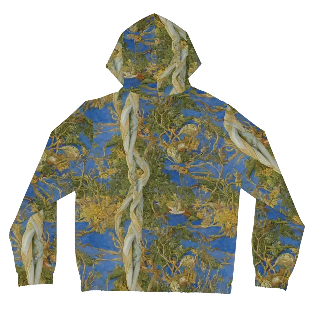 Azure Vine Sonata on Women's Full-Zip Hoodie — Back