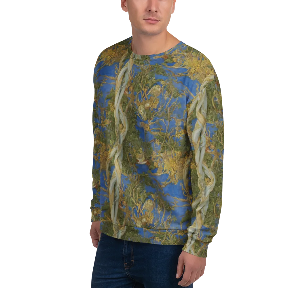 Azure Vine Sonata on Sweatshirt — Left Front