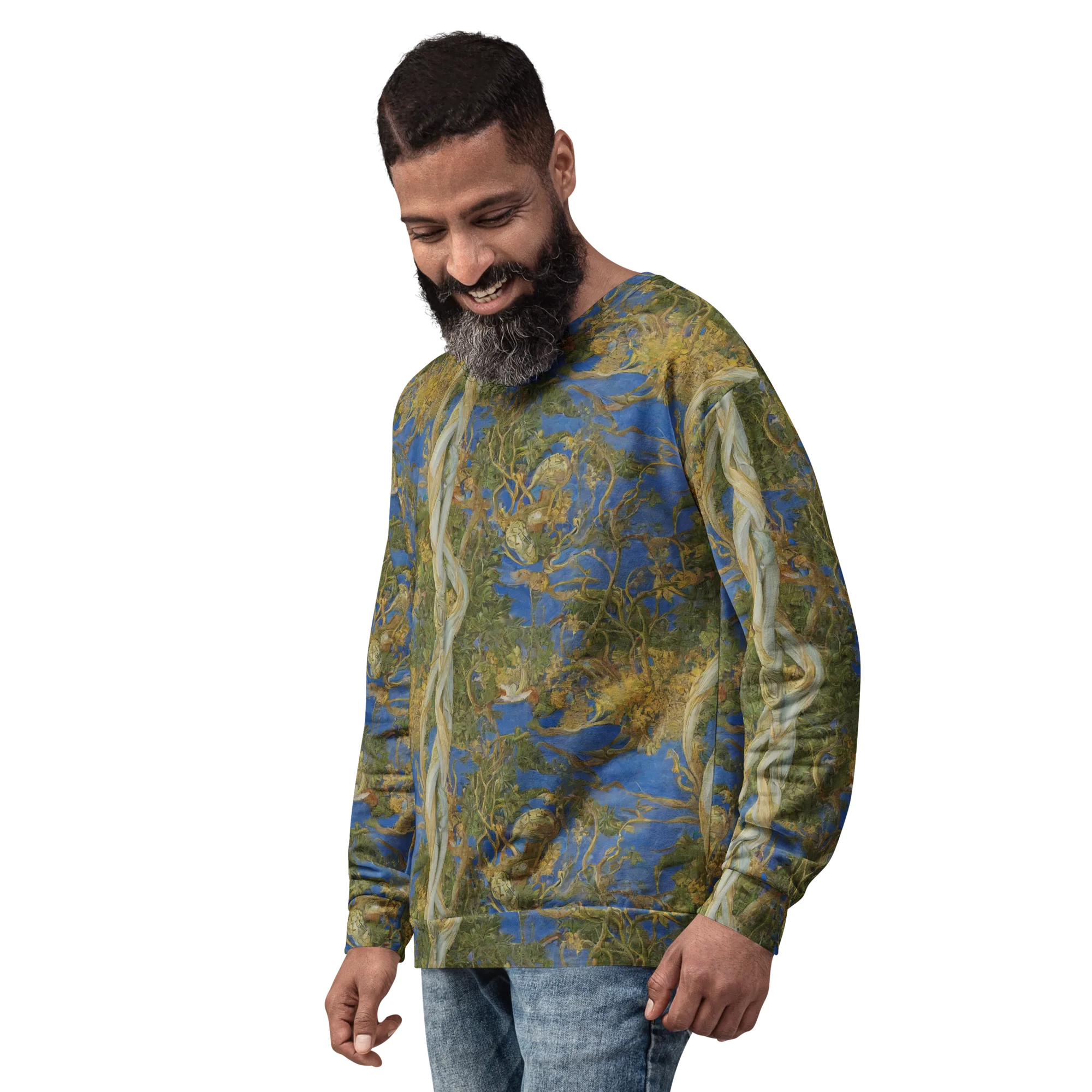 Azure Vine Sonata on Sweatshirt — Left Front
