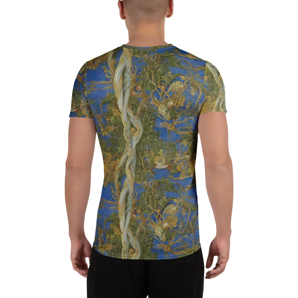 Azure Vine Sonata on Men's Athletic T-Shirt — Back
