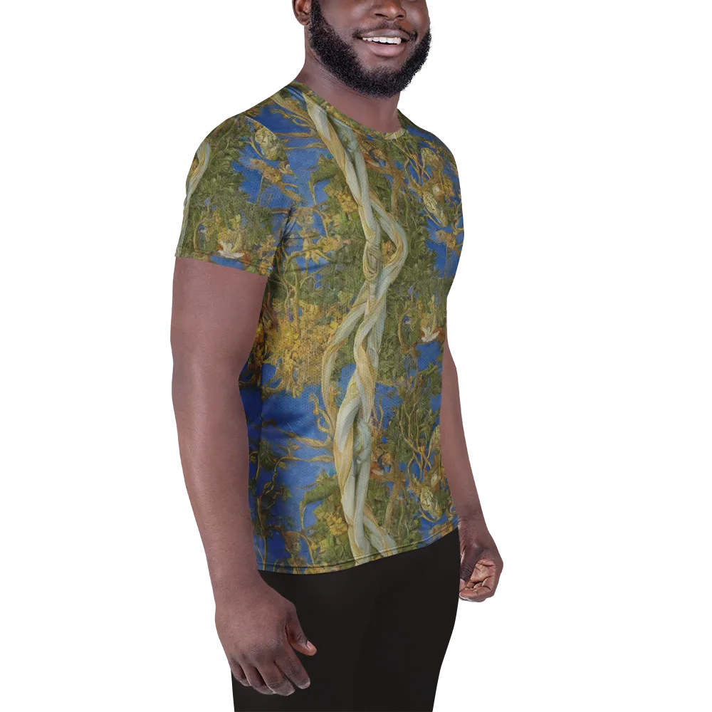 Azure Vine Sonata on Men's Athletic T-Shirt — Right