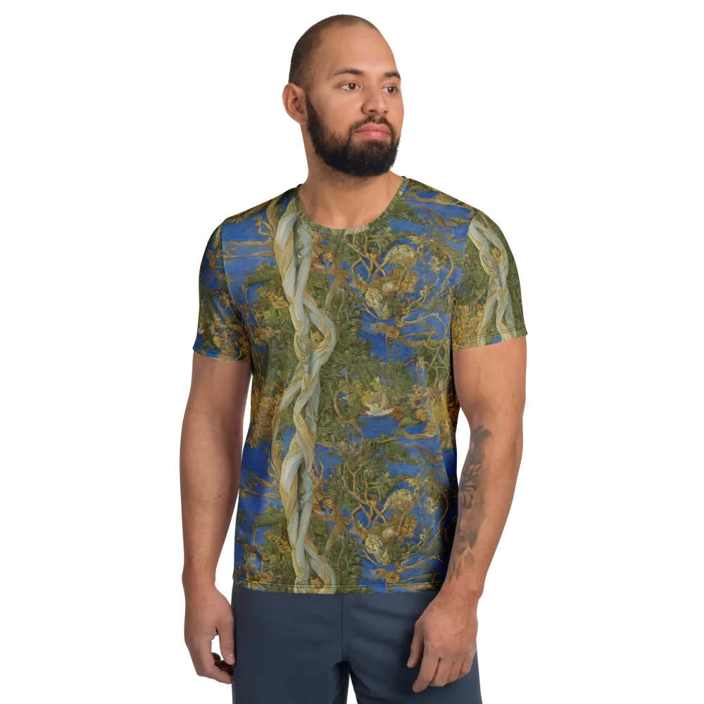 Azure Vine Sonata on Men's Athletic T-Shirt — Front