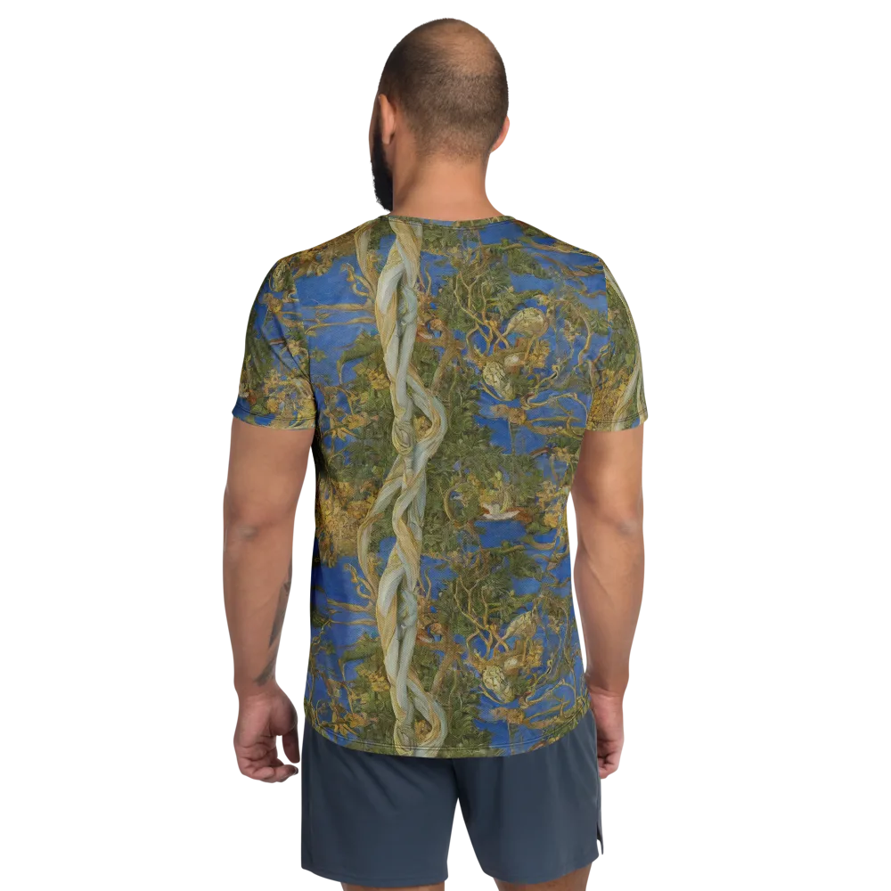 Azure Vine Sonata on Men's Athletic T-Shirt — Back