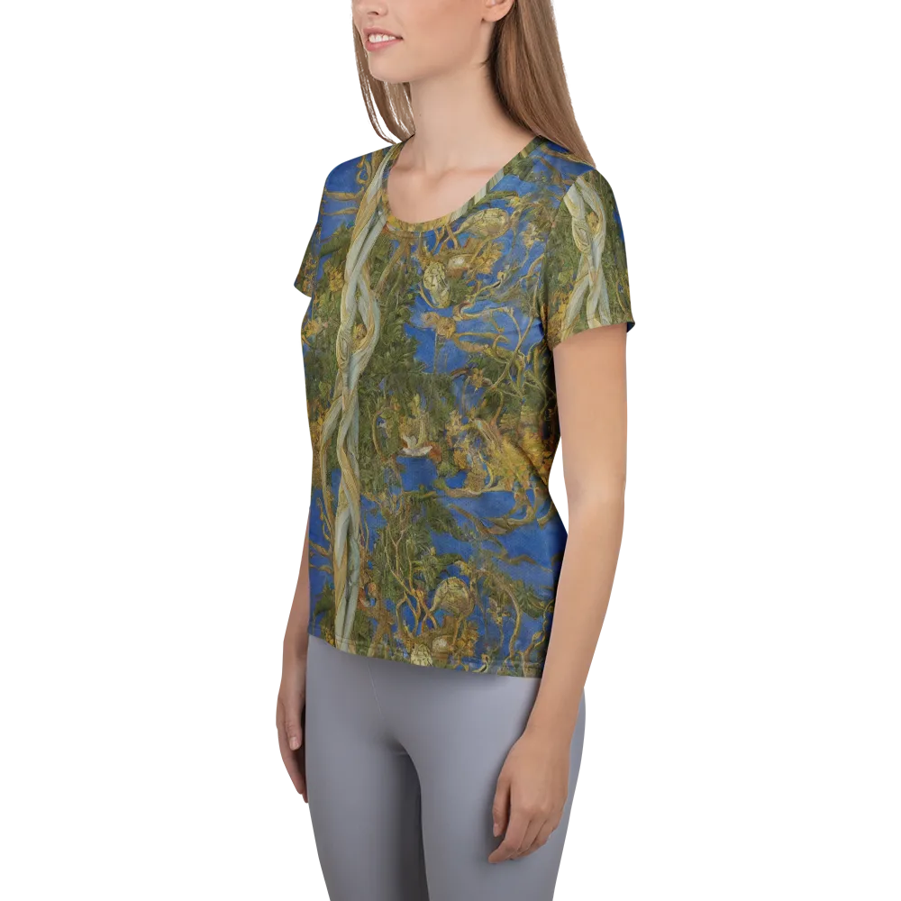Azure Vine Sonata on Women's Athletic T-Shirt — Left