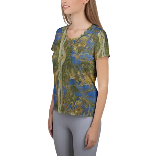 Azure Vine Sonata on a Women's Athletic T-Shirt