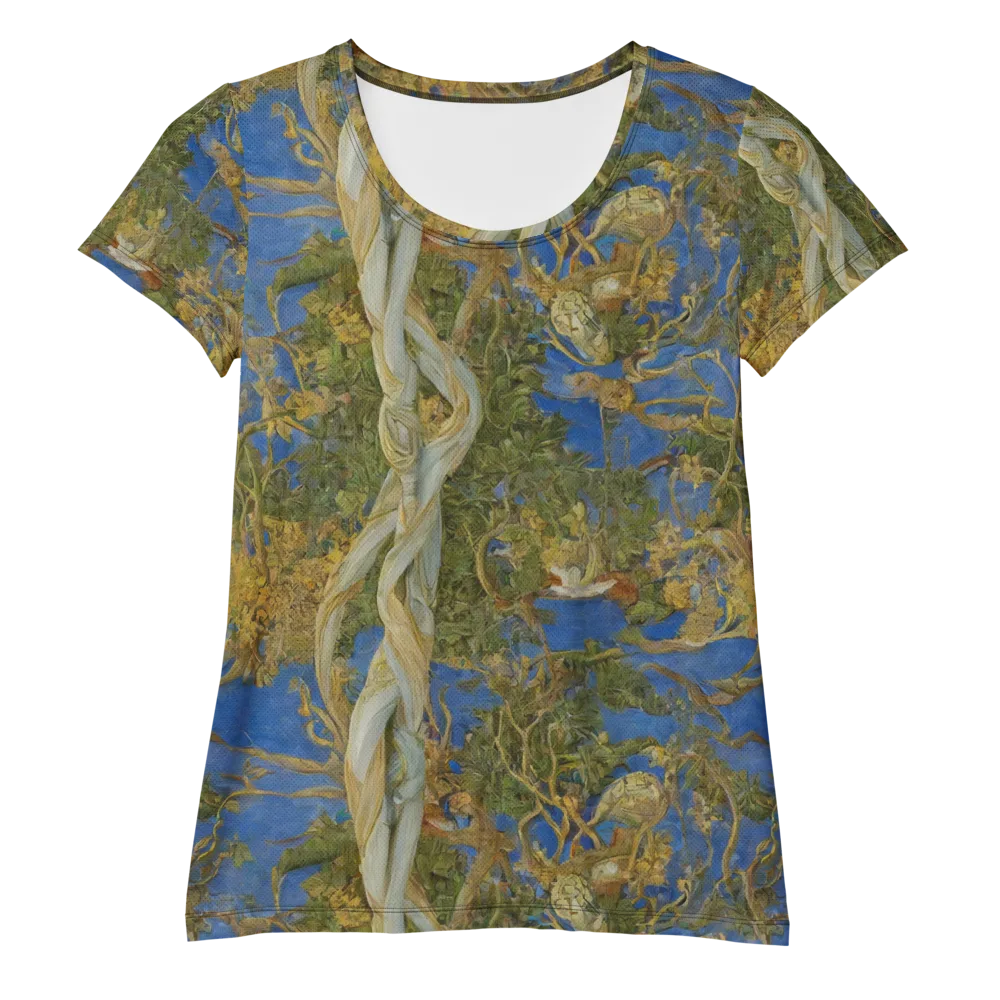 Azure Vine Sonata on Women's Athletic T-Shirt — Front