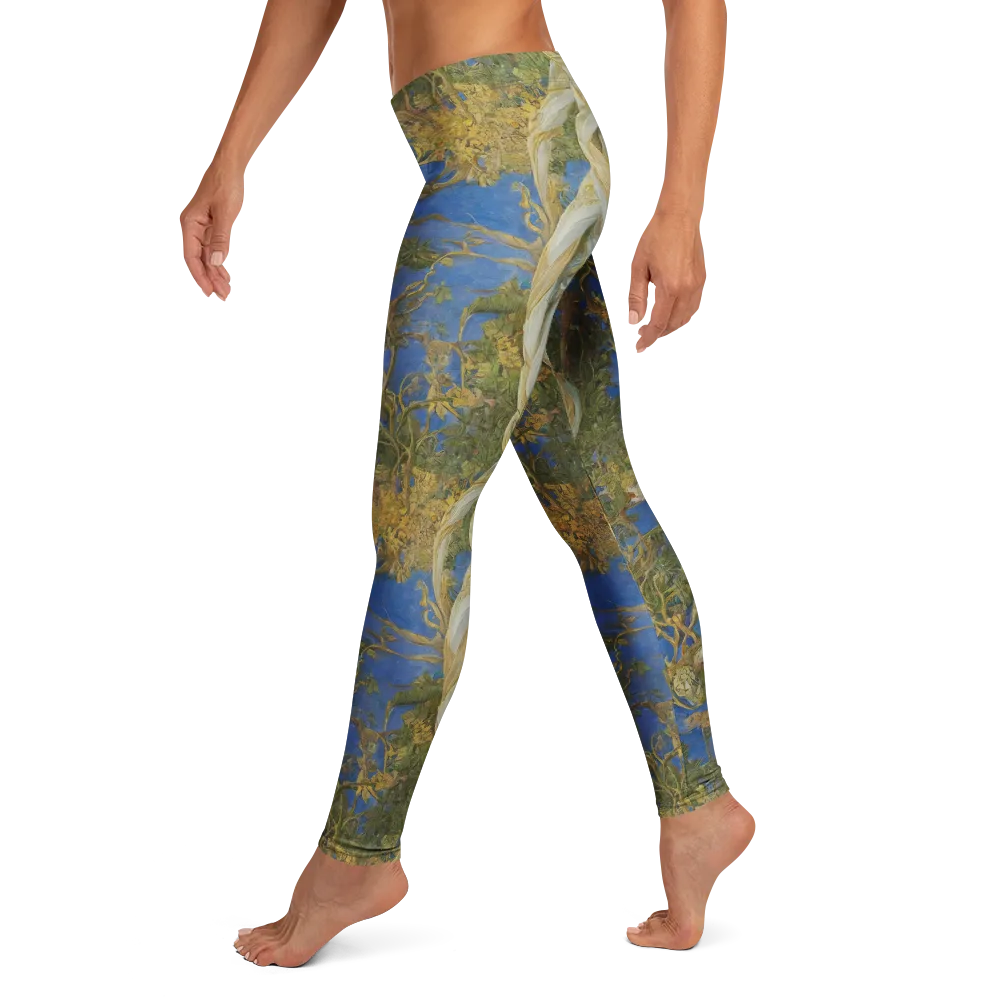 Azure Vine Sonata on Leggings — Left