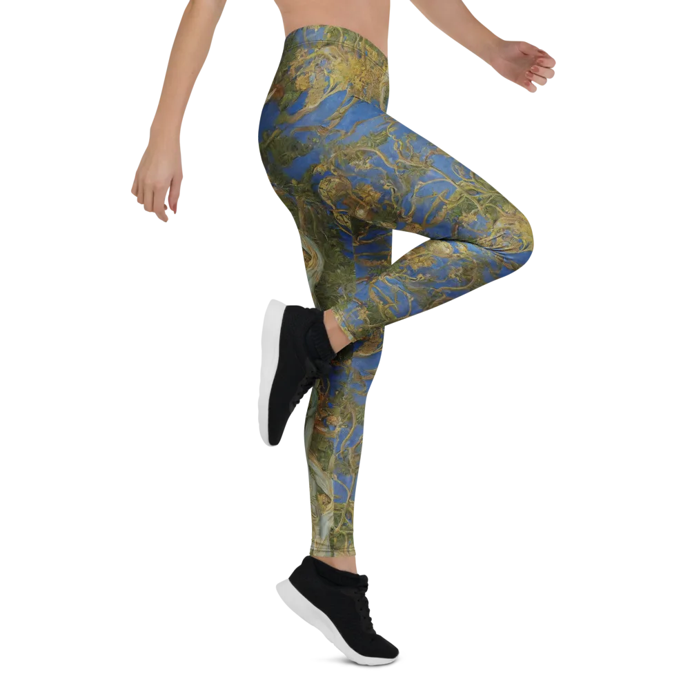 Azure Vine Sonata on Leggings — Right