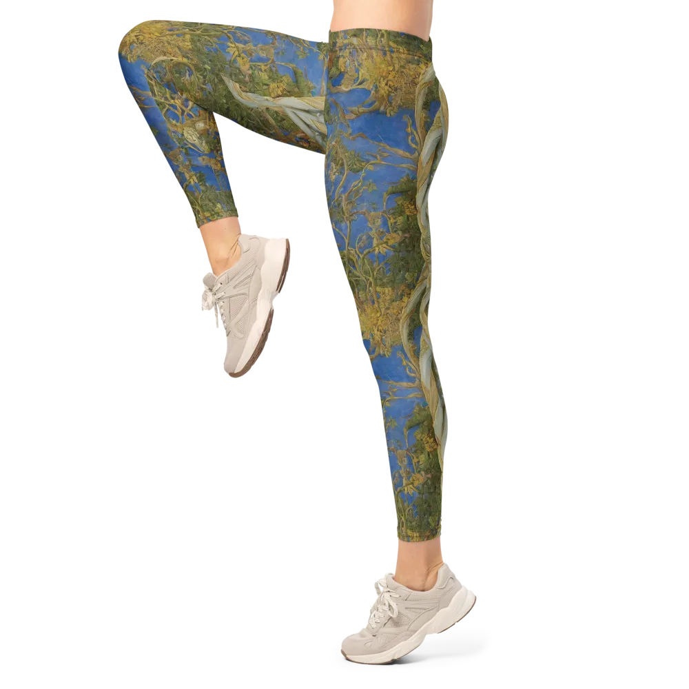 Azure Vine Sonata on Leggings — Left