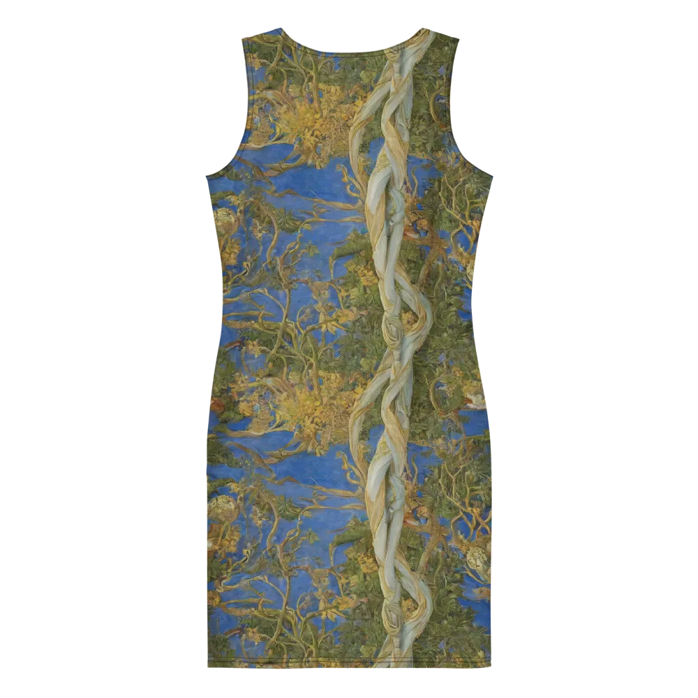 Azure Vine Sonata on Bodycon Dress — Back